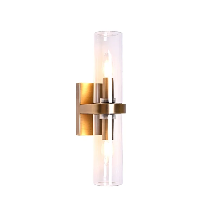 Explosion-proof antique brass finish outdoor copper wall lamp with glass cover