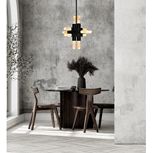 Classic Combination bronze finish Natural Selenite Stone Restaurant Pendant Lights