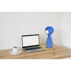 Elegant magical-drip dimmable Klein Blue solid resin desk table lamp