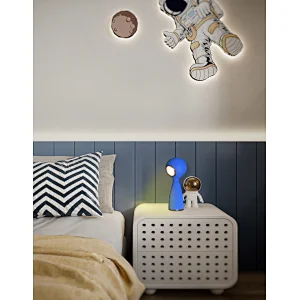 Elegant magical-drip dimmable Klein Blue solid resin desk table lamp
