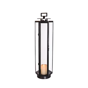 Hand dying brushed antique bronze hexagonal windshield copper hand-held portable lantern