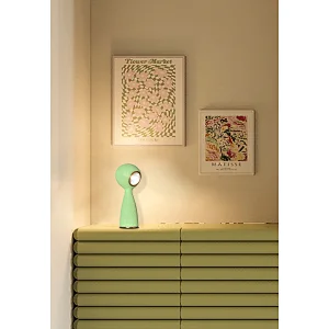 Elegant magical-drip dimmable green solid resin desk table lamp