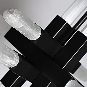 Classic Combination bronze finish Natural Selenite Stone Restaurant Pendant Lights