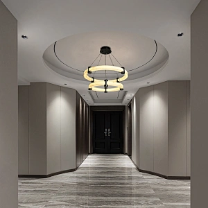 Alabaster ring combined  pendant light