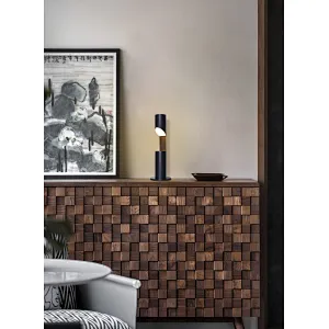 Oblique cutting minimalist style dimmable LED desk lamp
