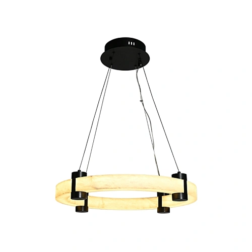 24inch luxury antique bronze hand dyeing finish alabaster ring pendant restaurant light