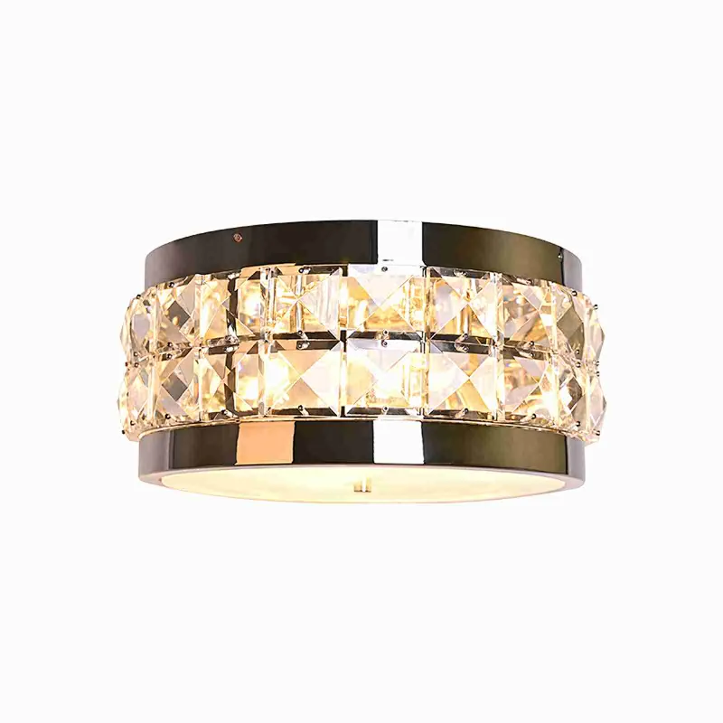 Luxury bright pyramid crystal glass ceiling light