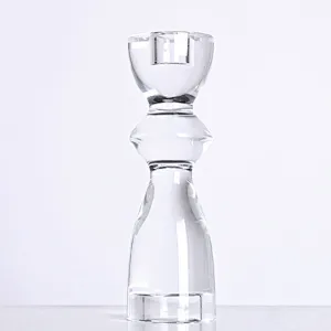 Tender crystal glass candlestick