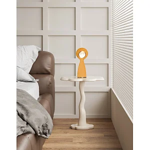 Elegant magical-drip dimmable Orange solid resin desk table lamp