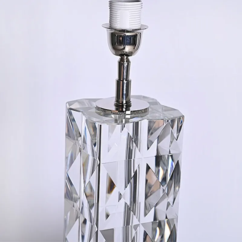 Luxury bright pyramid crystal glass table lamp