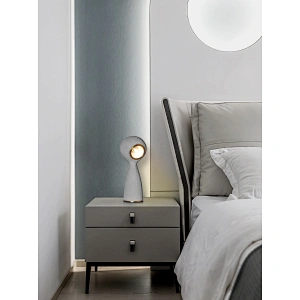 Elegant magical-drip dimmable Grey solid resin desk table lamp