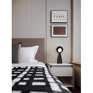 Elegant magical-drip dimmable Graphite black solid resin desk table lamp