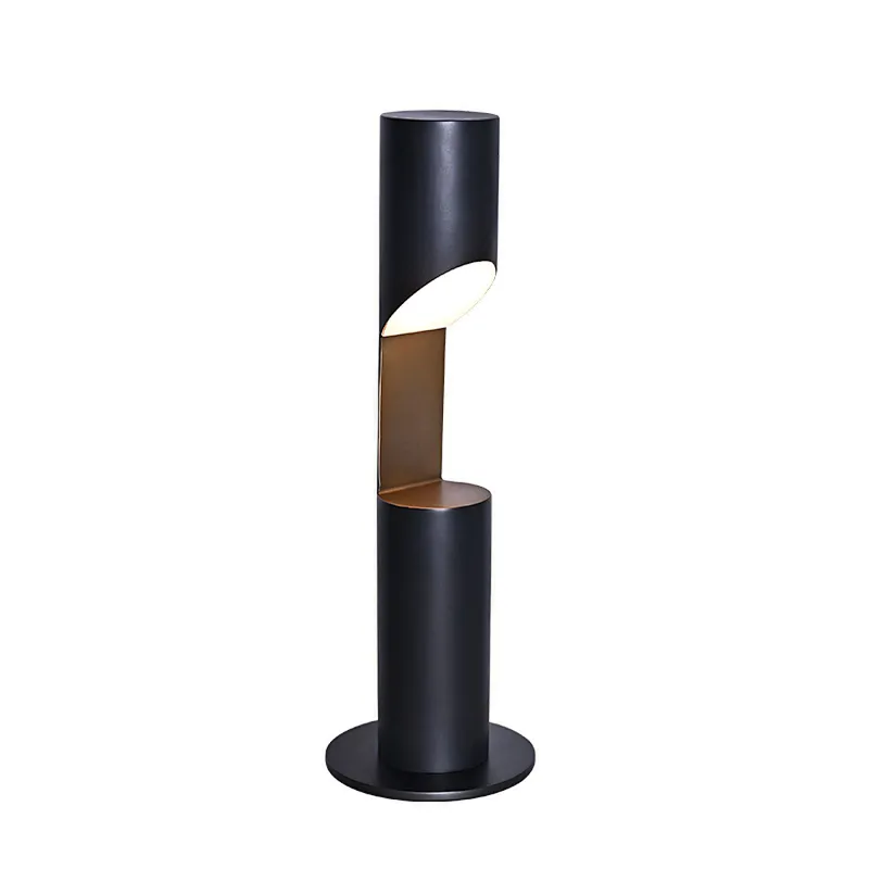 Oblique cutting minimalist style dimmable LED desk lamp