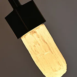 Starlight Bronze Finish Natural Selenite Stone Pendant Chandelier for Restaurant Living Room