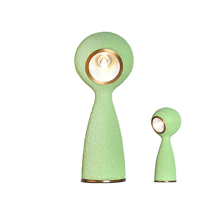 Elegant magical-drip dimmable green solid resin desk table lamp
