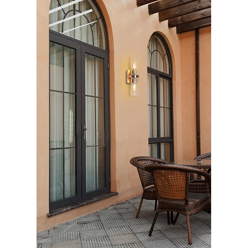 Explosion-proof antique brass finish outdoor copper wall lamp with glass cover