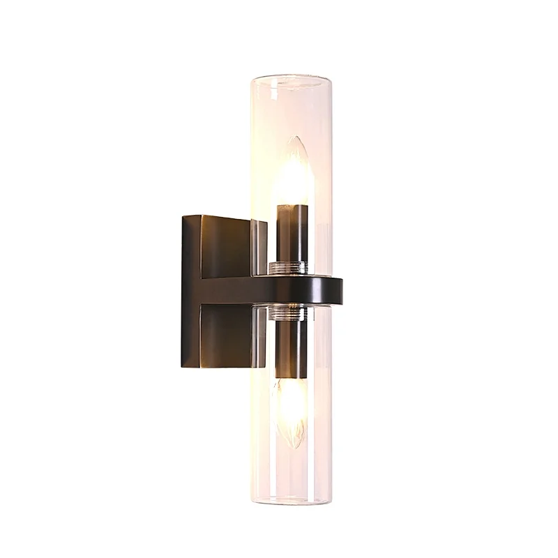 Explosion-proof antique bronze finish outdoor copper wall lamp with glass cover