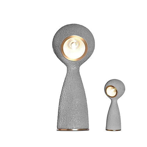 Elegant magical-drip dimmable Grey solid resin desk table lamp