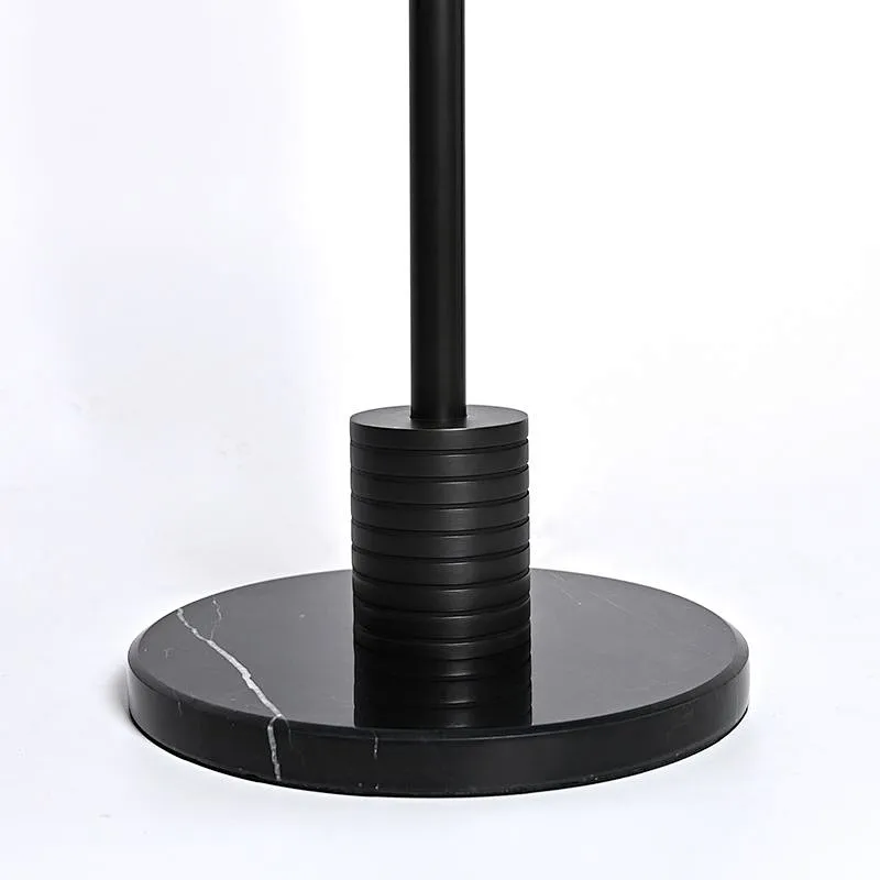 Simple conical pleated fabric lampshade bronze finish table lamp