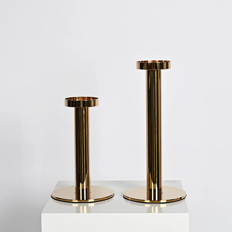 Classic Simple steel candlestick for dining table porch table bar