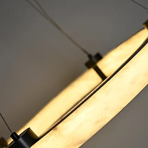 24inch luxury antique bronze hand dyeing finish alabaster ring pendant restaurant light