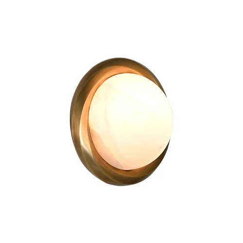 Luxury antique brass hand dyeing finish corrugated decorative forged copper alabaster wall lamp