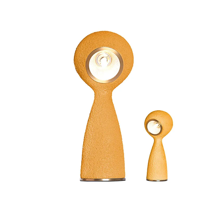 Elegant magical-drip dimmable Orange solid resin desk table lamp