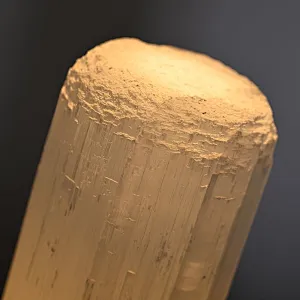 LED bottom light bronze finish natural selenite stone table lamp for bedside light