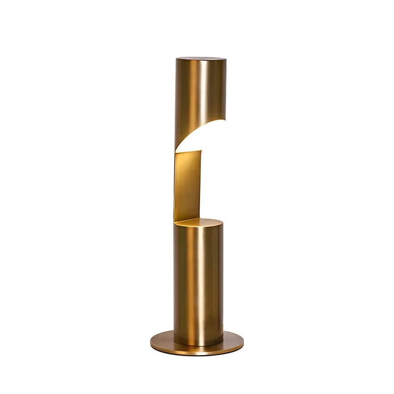 Oblique cutting minimalist style dimmable LED desk lamp