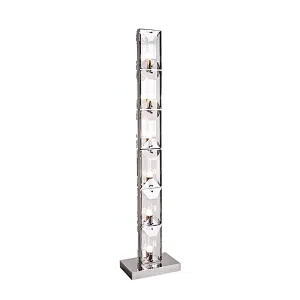 Luxury bright pyramid blocks crystal glass floor lamp