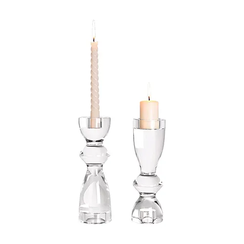 Tender crystal glass candlestick