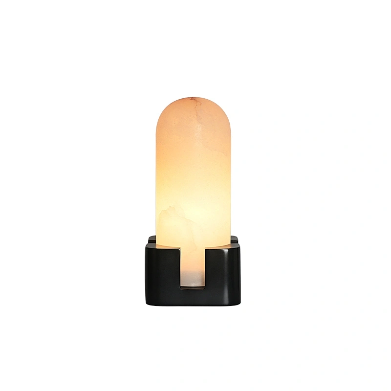 Luxury Antique Bronze Alabaster Dimmable Bedside table lamp