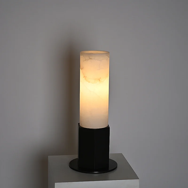 alabaster dimmable table lamp