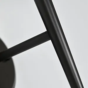 Quincunx fabric-shade bronze cone wall lamp