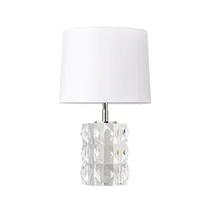 Luxury bright pyramid round crystal glass table lamp