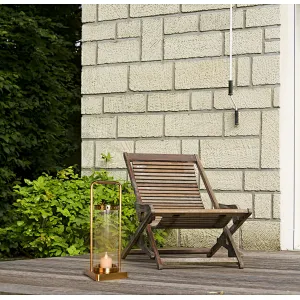 Medieval style antique brass brushed knurled handle copper hand lantern