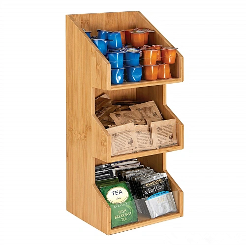 Kitchen Countertop Storage Organizer Bamboo Spice Rack