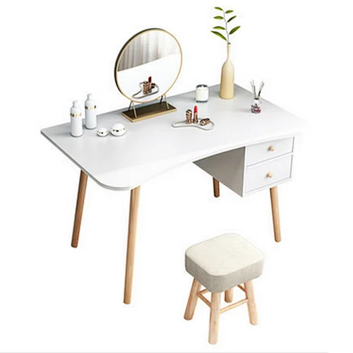 Hot Selling Bedroom Mirrored Dressing Table With Two Drawers