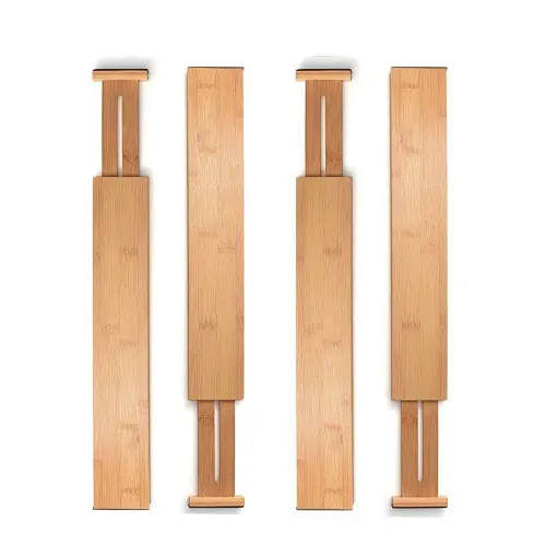 Drawer Dividers Bamboo Kitchen Organizers Best for Desk and Dresser