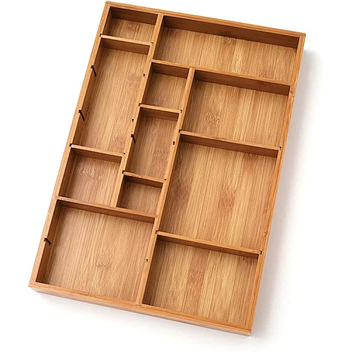 Bamboo Adjust Expandable Organizer Divid with Insert Drawer Dividers