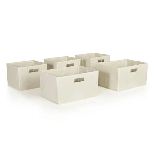 High Quality Eco-Friendly Fabric Toy Storage Bin Set Living Room Storage Bin Set With Handles