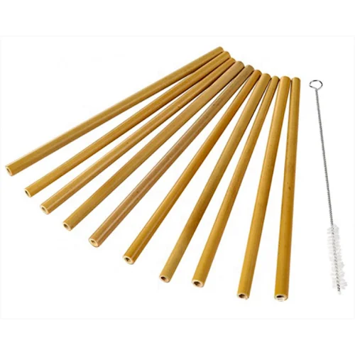 Eco-Friendly Reusable Natural Food Grade Bamboo Straw Logo