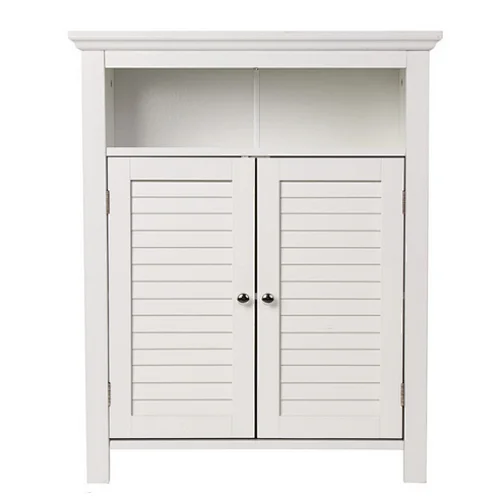Shelved Floor Cabinet with 2 Shutter-Door