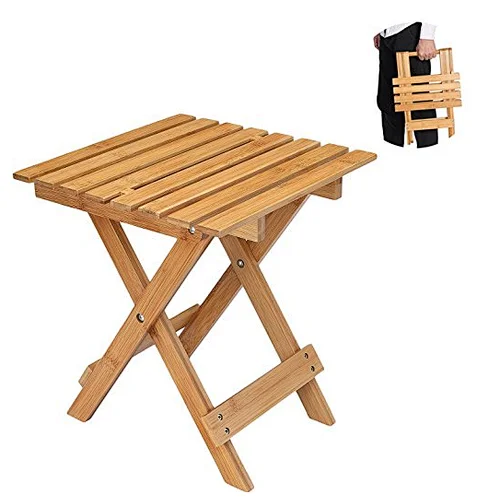 Bamboo folding table side chair Portable chair