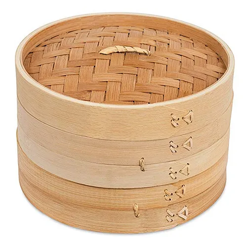 Classic Traditional Design - Healthy Cooking - Great for dumplings, vegetables, chicken, fish - Steam Basket - Natural