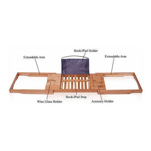 Extendable Bamboo Bath Caddy Tray