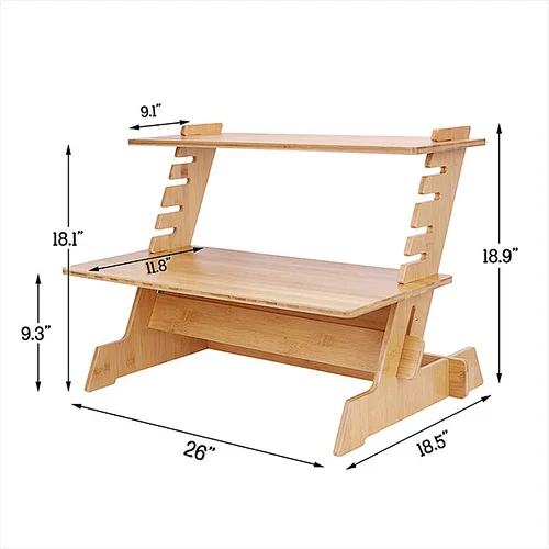 Wholesale Eco-friendly bamboo adjustable computer desk laptop table stand