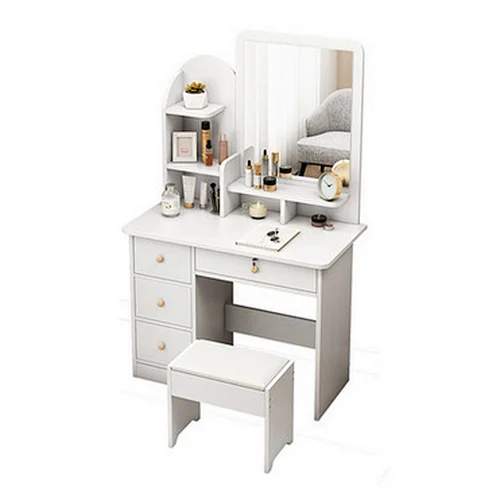 Bedroom Mirrored Dressing Table With Two Drawers