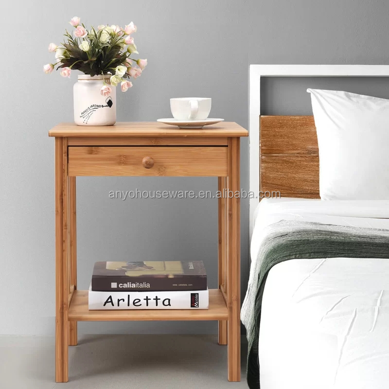 3-Tier Standing Bamboo Kitchen Rack with Adjustable Shelf on Tabletop