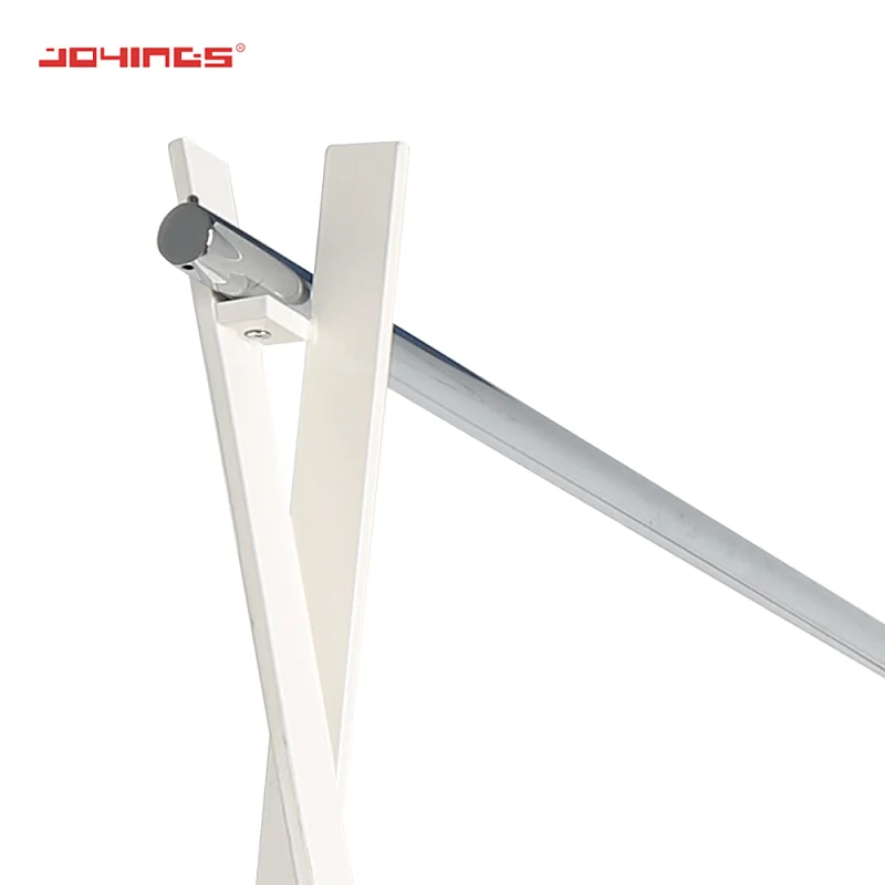 Boutique Multi-functional floor stand Stainless Steel Adjustable Clothes Display Stands L Arm Rack in Shopping Mall